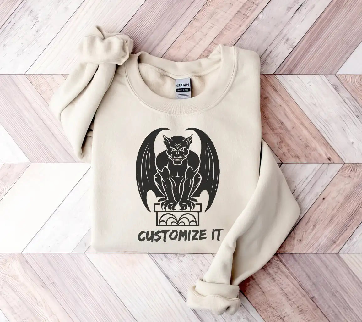 Menacing Gargoyle with Wings SVG -  Silhouette SVG