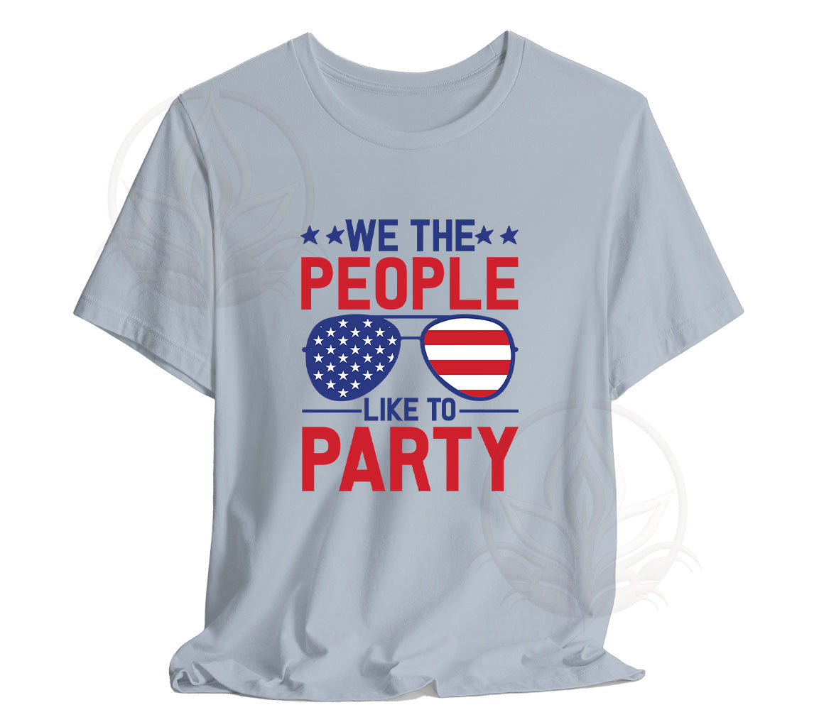 We The People Like to Party SVG For Cricut & Silhouette | Featuring Am | Featuring American Flag Aviator Glasses