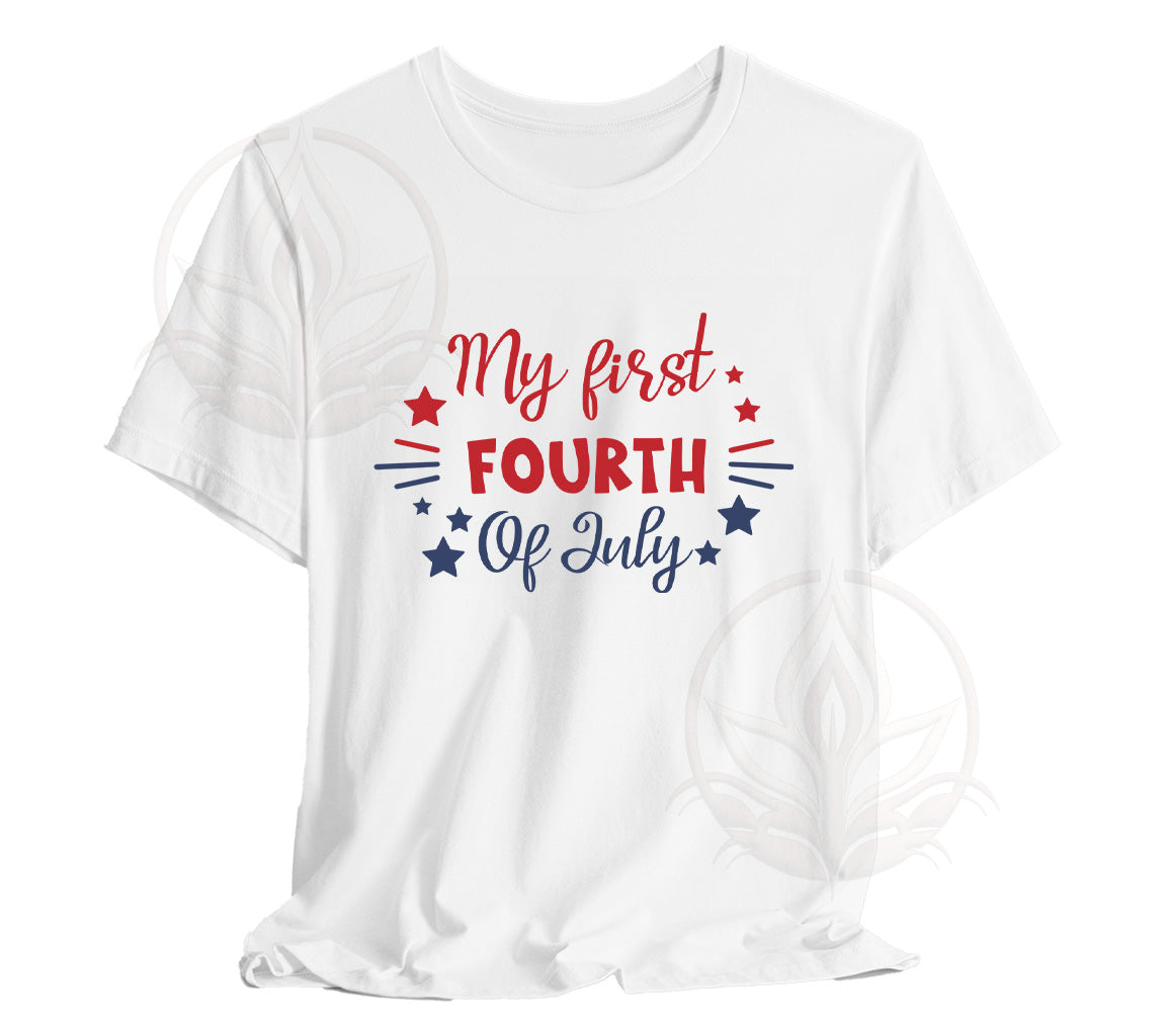 My First Fourth of July Design - SVG, PNG, DXF, JPG, PDF, WebP for Sil | July Design - SVG, PNG, DXF, JPG, PDF, WebP