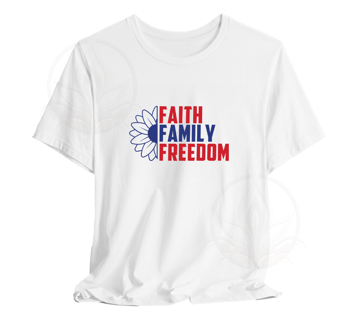 Faith Family Freedom Sunflower SVG, PNG, DXF, JPG, PDF, WebP for Silho | Faith Family Freedom Sunflower SVG, PNG, DXF, JPG, PDF, WebP