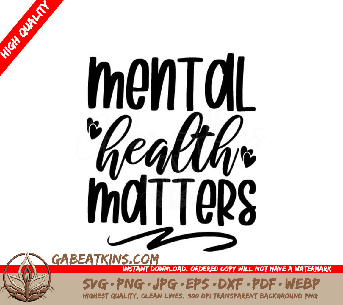 Mental Health Matters SVG Bundle -  Signs SVG