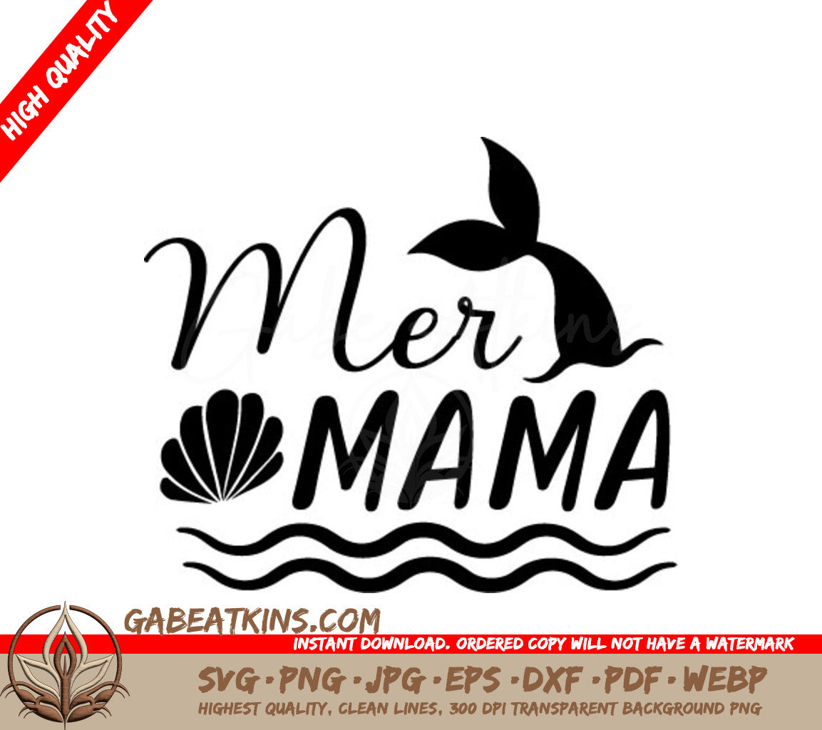  Mermaid Tail Design SVG - Mer Mama Design SVG