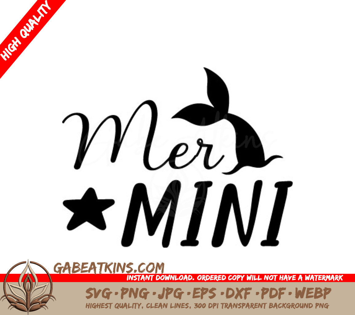  Mermaid Tail Design SVG - Mer Mini SVG