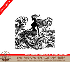 Mermaids Ocean Throne SVG