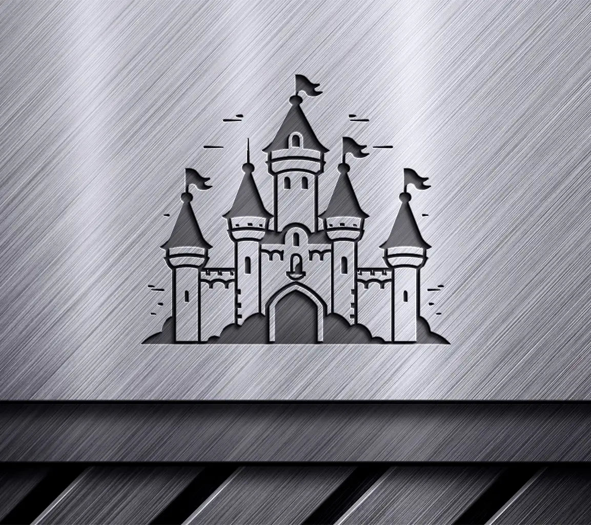  Castle with Flags SVG - Micro Hauler Truck Icon & Design SVG