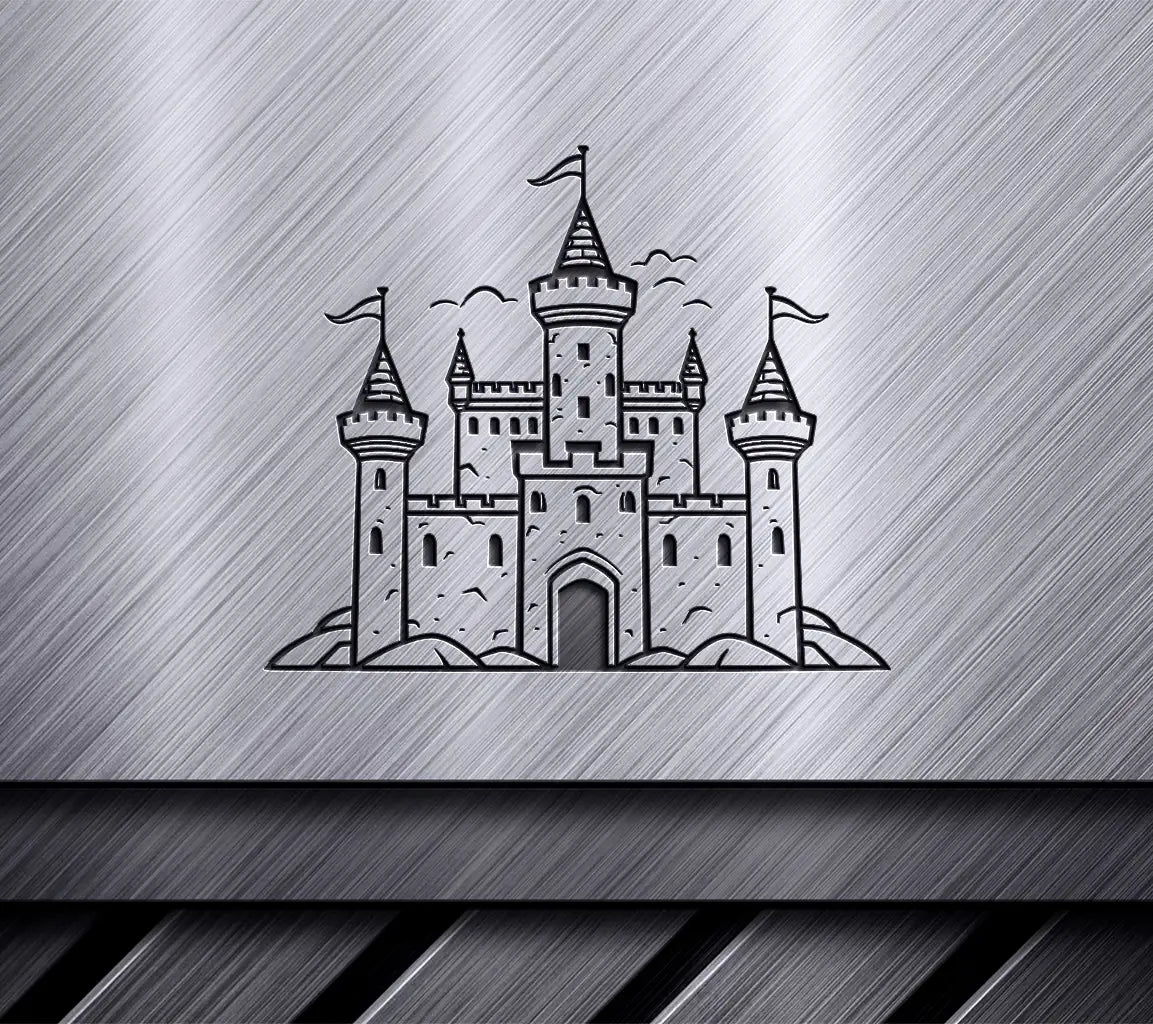  Castle with Birds SVG - Mini Truck Pocket Hauler Vector Design SVG