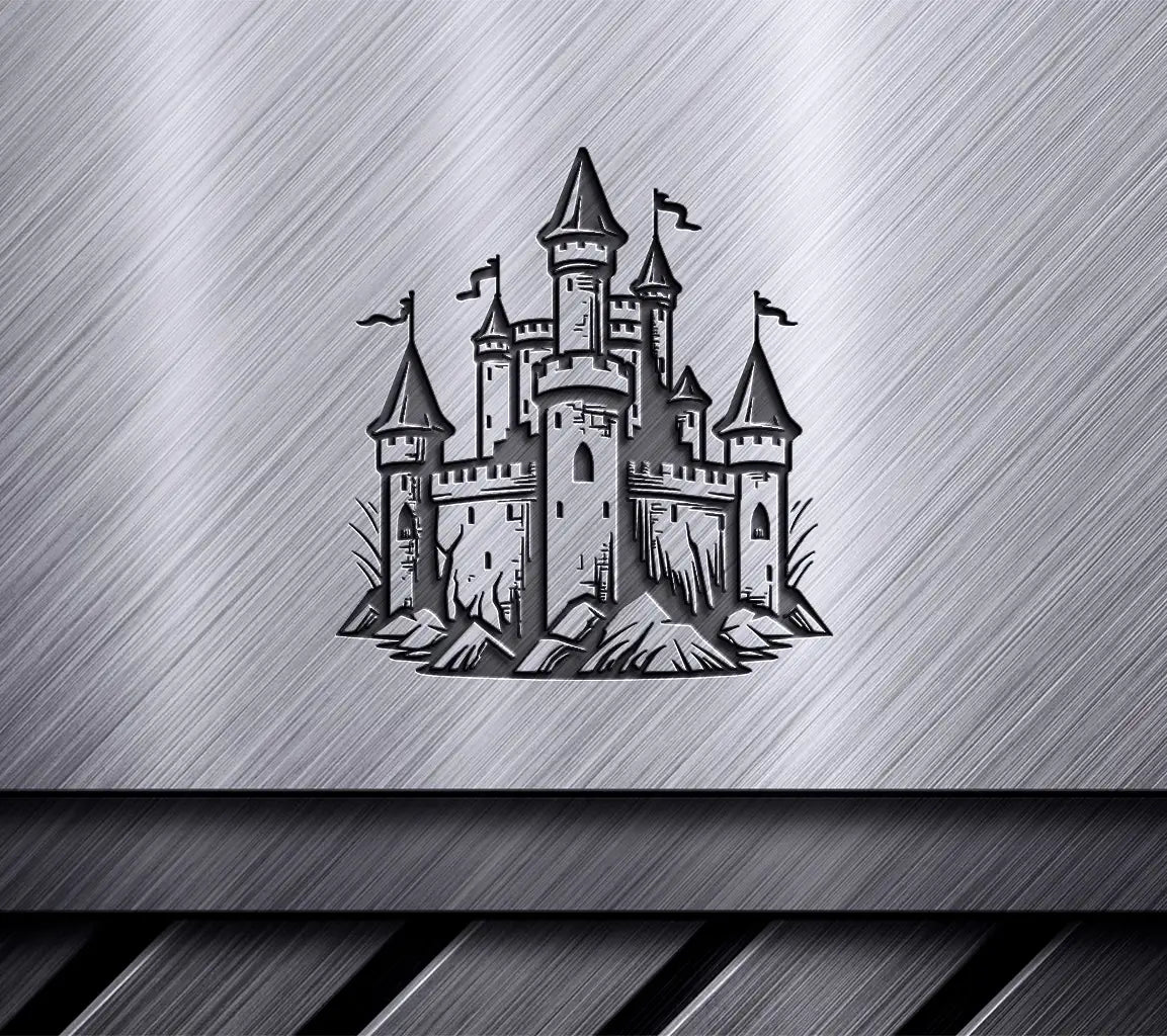  Castle with Flags SVG - Mini Truck Vector Icon SVG