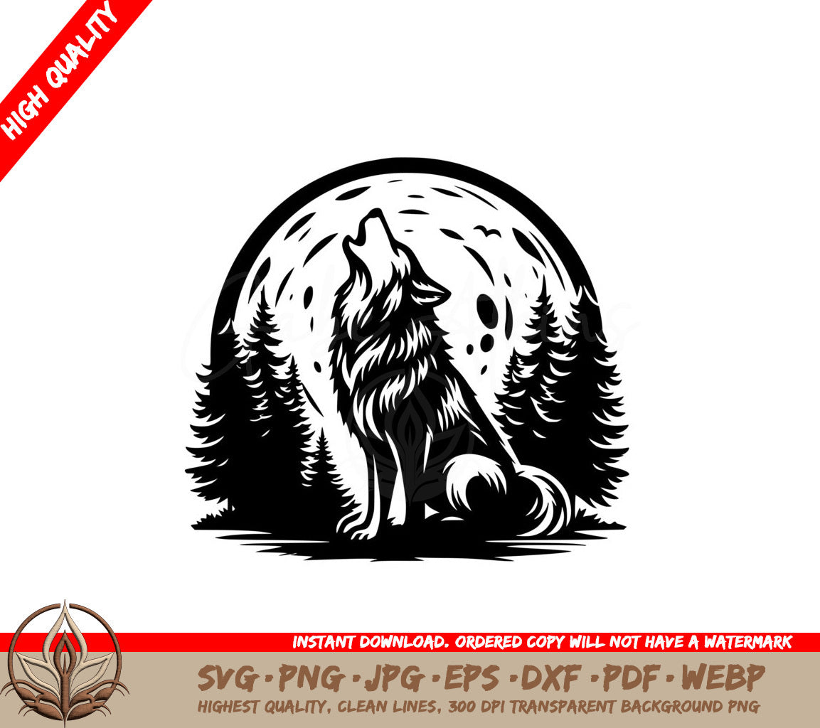 Midnight Wolf Song SVG - Digital Product in Various File Formats