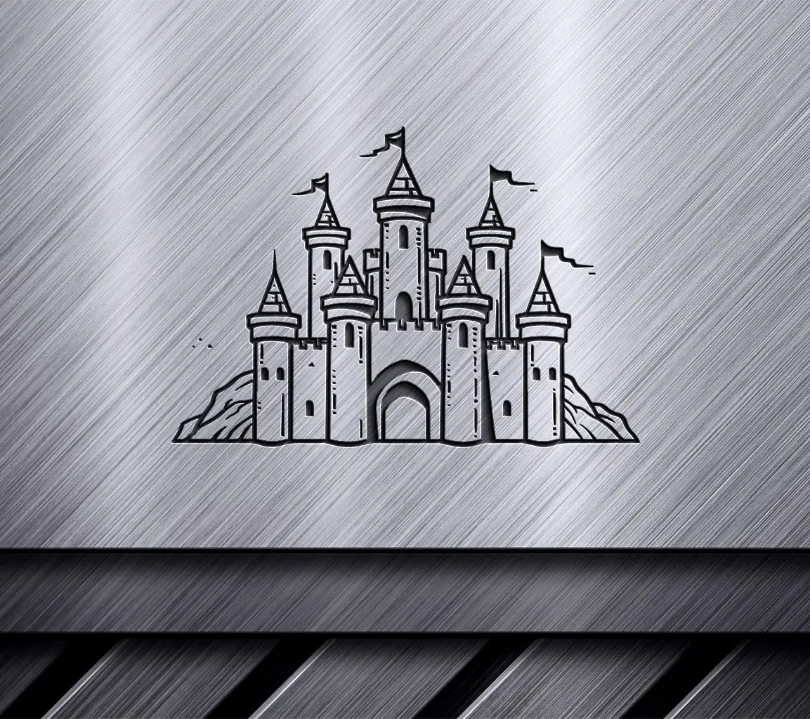  Castle Mini Truck Design SVG - Mighty Miniature Vector Design SVG