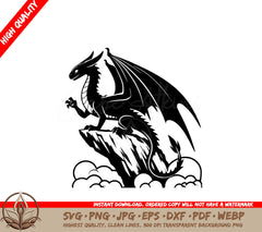 Mighty Rock Dragon SVG - Digital Product File / Multiple Formats