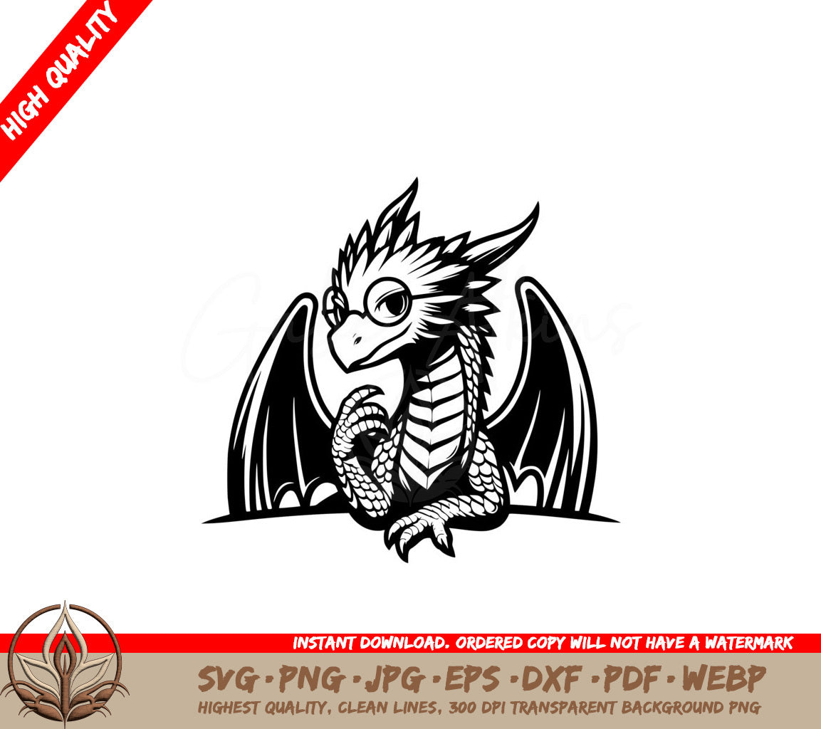 Mighty Smart Dragon SVG: Versatile Digital File Formats