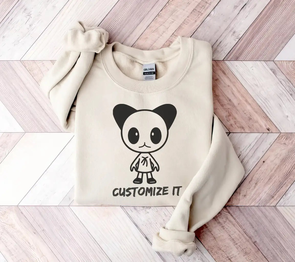 Minimalist  Panda Bear Halloween Mascot SVG SVG