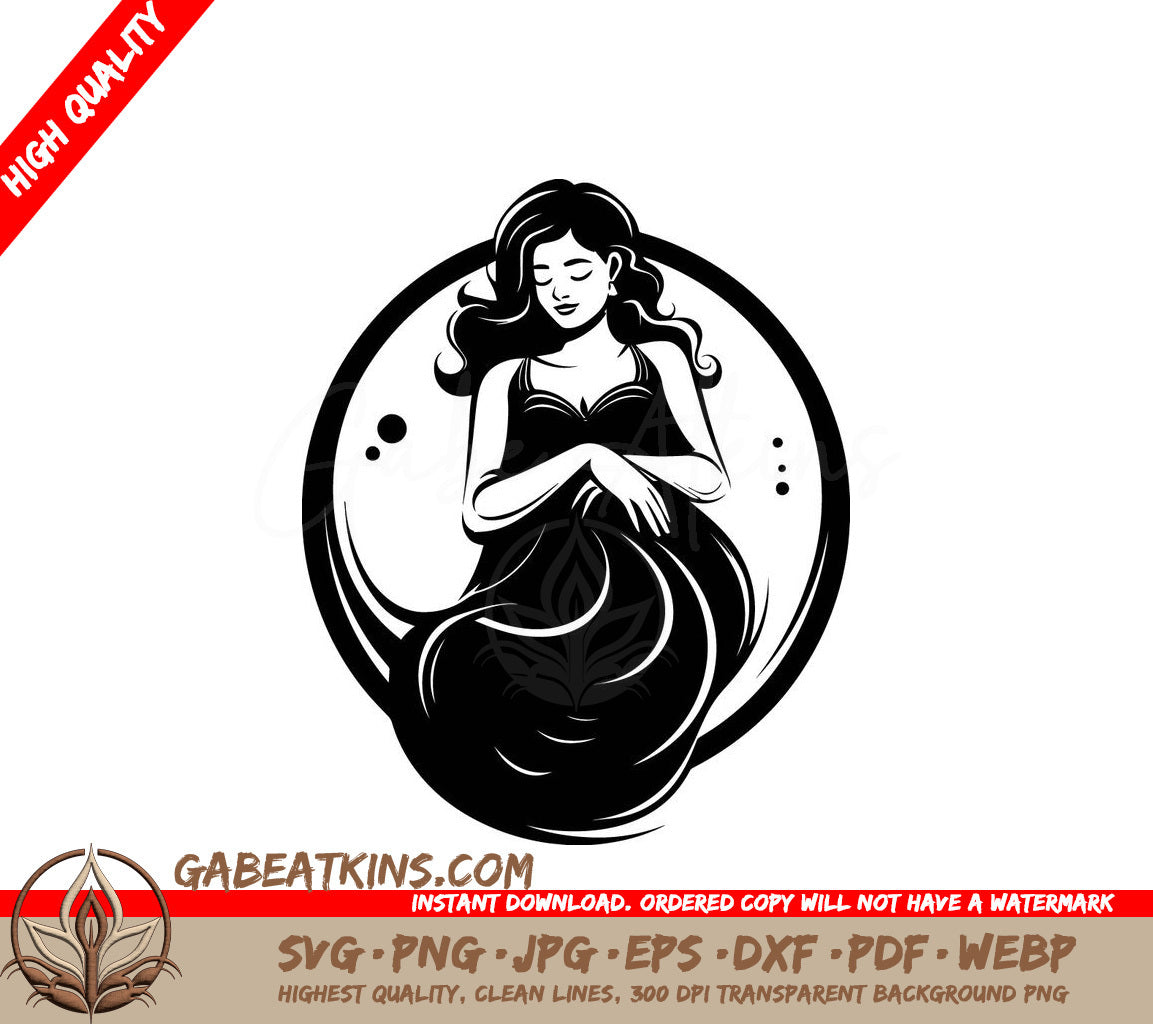  Pregnant Woman SVG - Miracle of Maternity Icon SVG