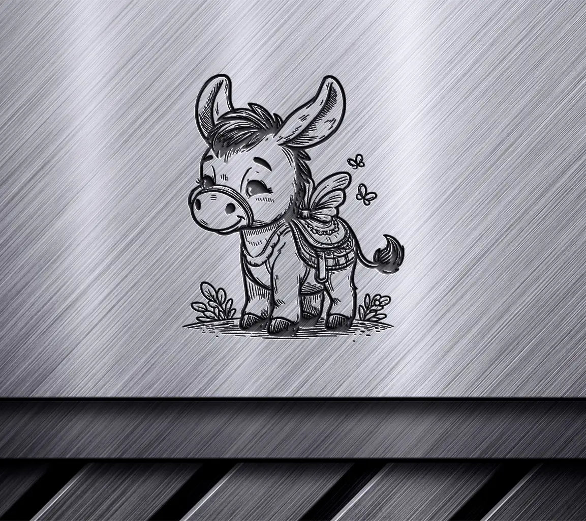  Winged Donkey SVG for Mobile Devices SVG