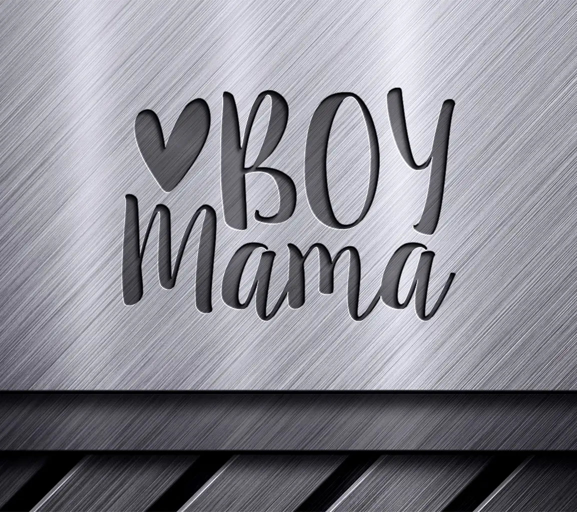  Boy Mama SVG with Heart - Mom Design SVG