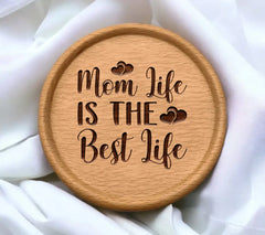 Mom Life Is The Best Life -  SVG Design with Hearts SVG