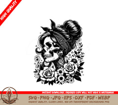 Mom Roses Skeleton SVG Digital File