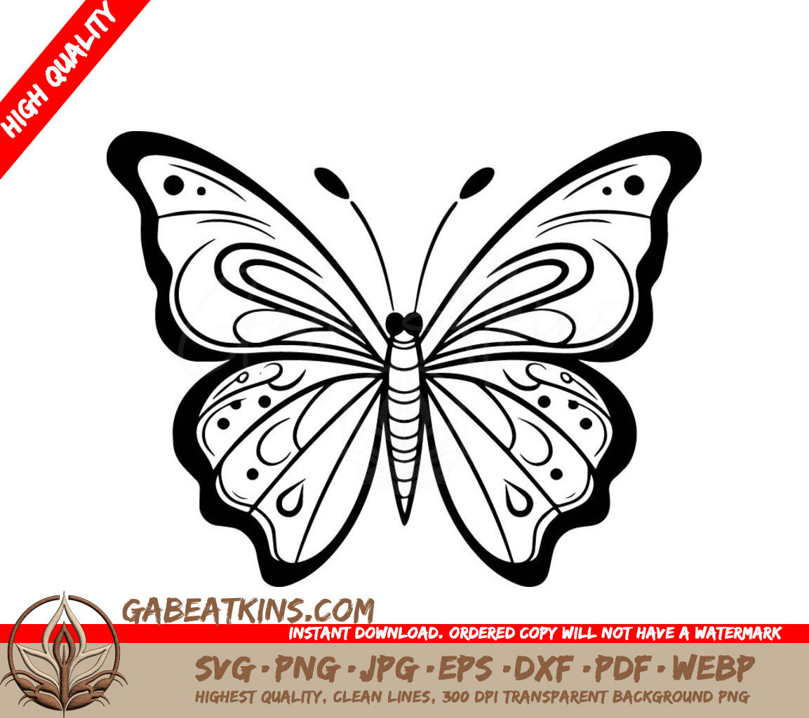 Monarch Butterfly SVG -  A Butterfly On A White Background