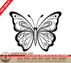 Monarch Butterfly SVG -  A Butterfly On A White Background