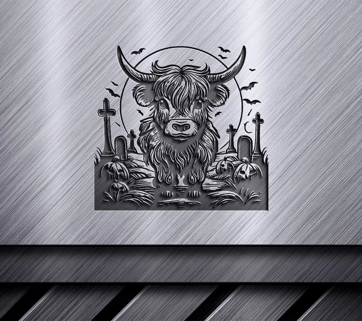 ## Monochrome Halloween SVG Bundle Bull & Highland Cow Ghosts SVG