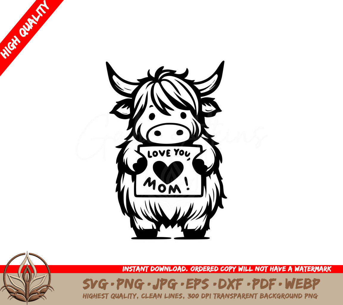 Moo-therly Love Sign SVG