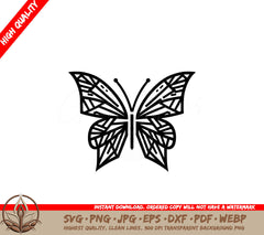 Mosaic Winged Butterfly Digital Product - SVG