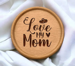 Love My Mom SVG with Hearts - Mothers Day Design SVG