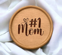 No. 1 Mom SVG - Black Text on White Background SVG