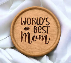 Worlds Best Mom SVG with Heart - Mothers Day Design SVG