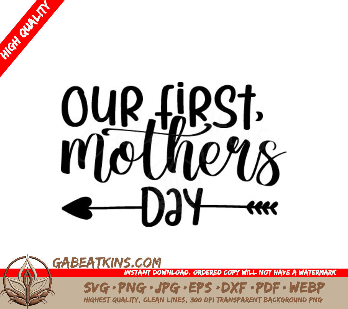 Our First Mothers Day Arrow SVG -  Sign SVG