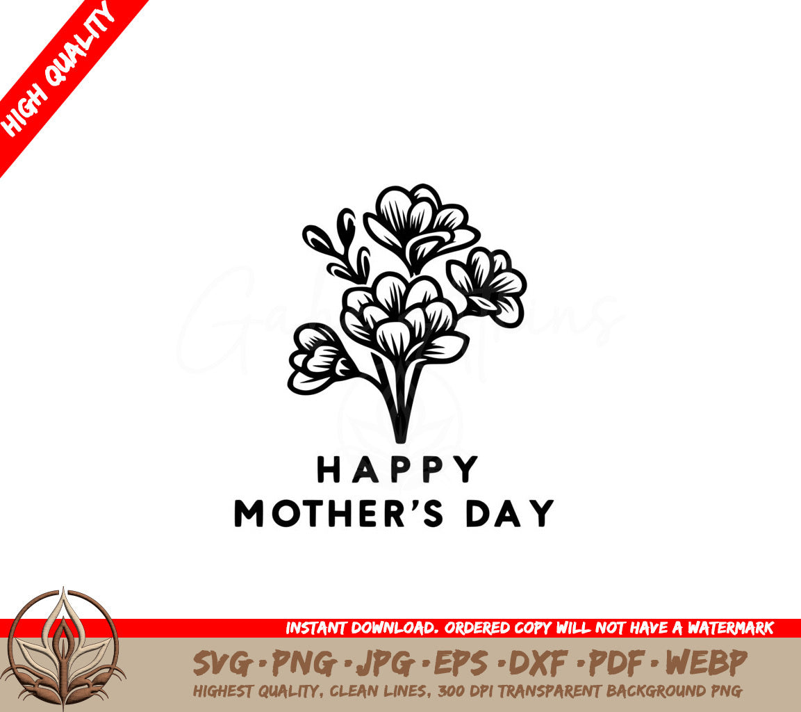 Mother's Day Freesias SVG - Digital Product File_formats