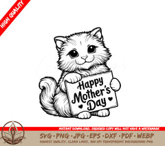 Mother's Day Kitty SVG Digital Product