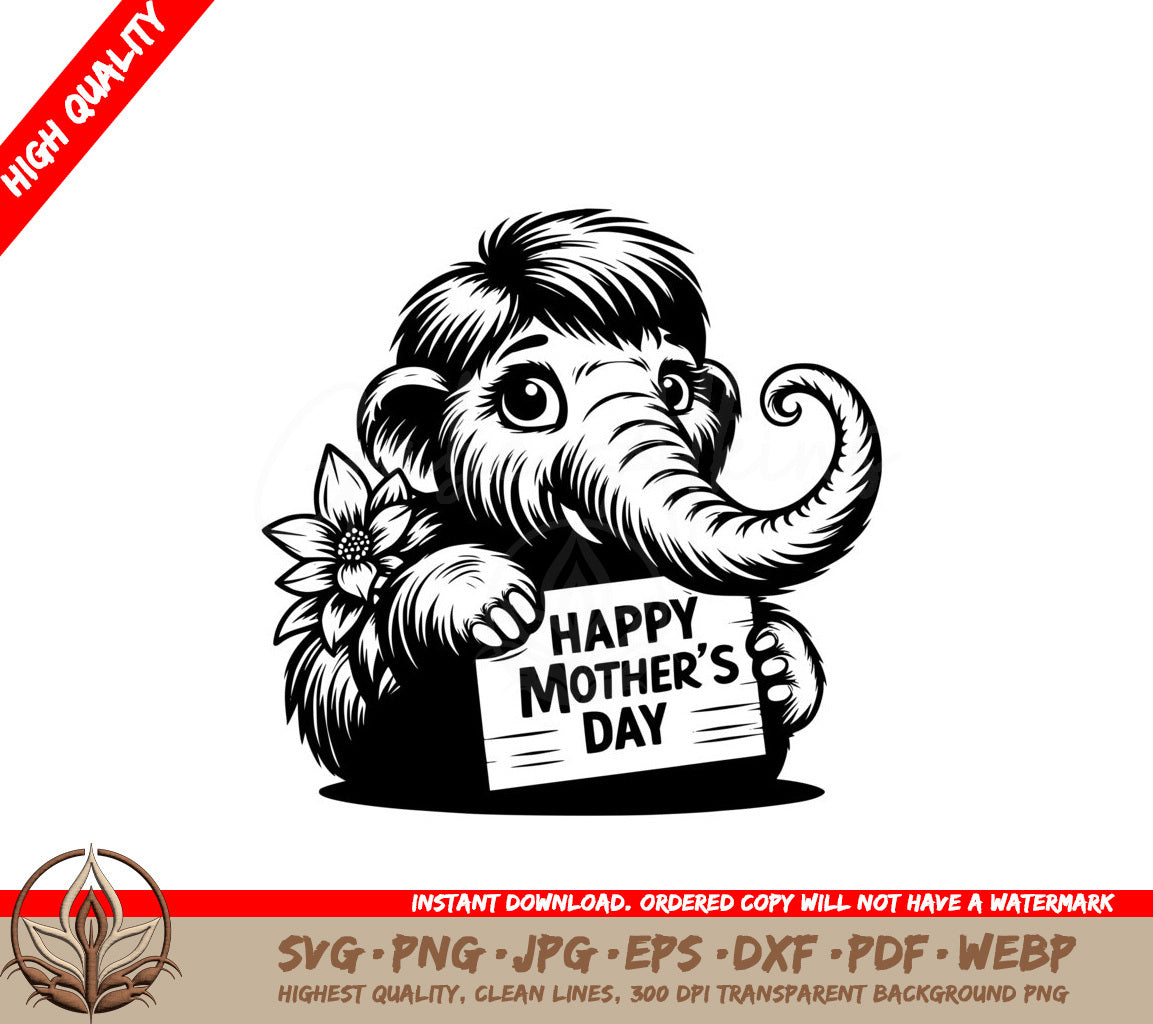 Mother's Day Mammoth Joy SVG File