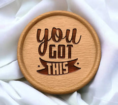 You Got This Motivational SVG with Ribbon - Printable Quote Design SVG