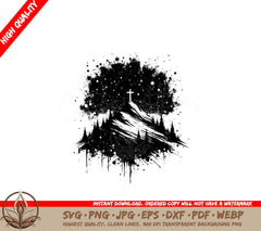 Mountain Cross Summit SVG Digital Product