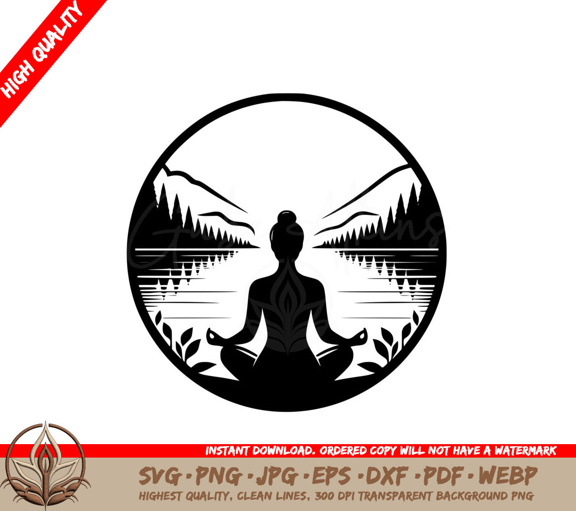 Mountain Meditation Digital Product - SVG