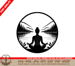 Mountain Meditation Digital Product - SVG