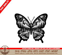 Mountain Mirage Wings SVG - Digital Product in Various File Formats