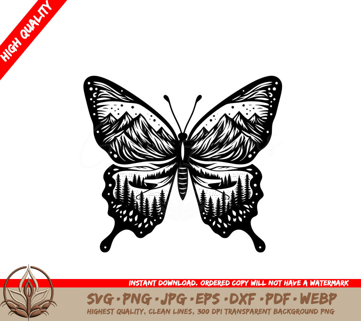 Mountain Vista Wings SVG - Digital file in multiple formats