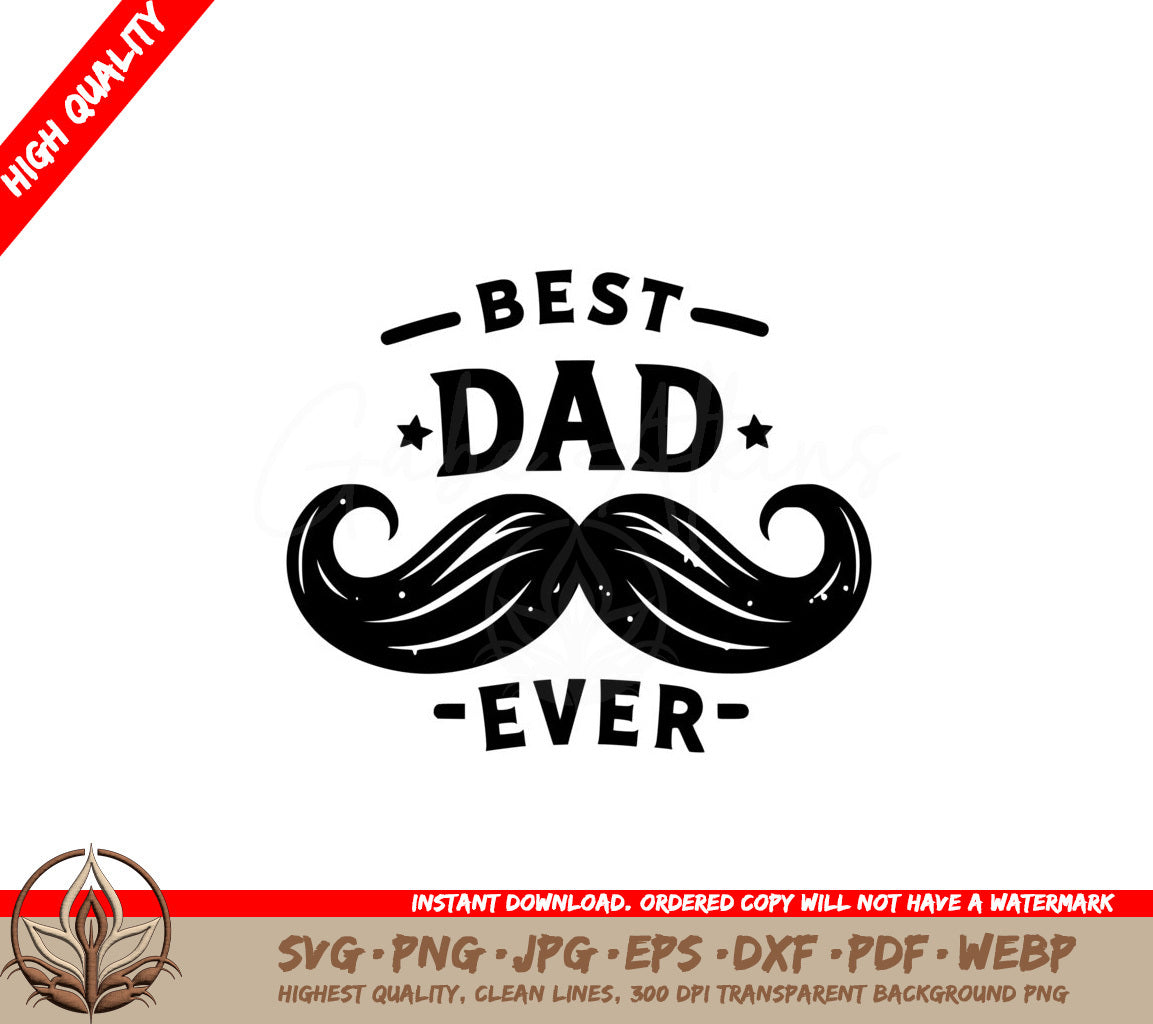 Mustache Dad SVG - Digital Product in Various File Formats