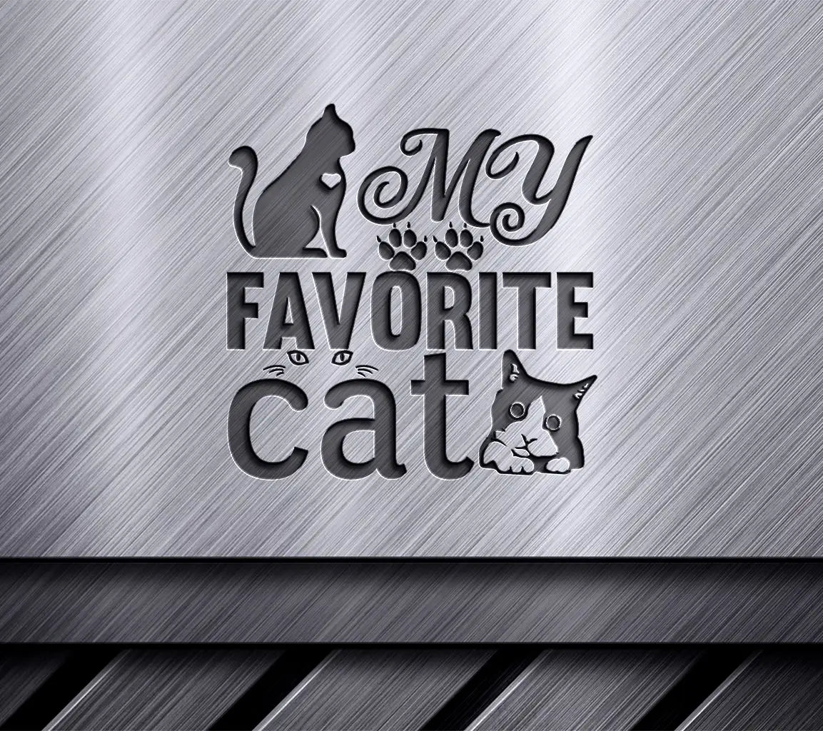  My Favorite Cat SVG Design SVG