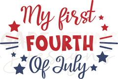 My First Fourth of July Design - SVG, PNG, DXF, JPG, PDF, WebP for Sil | July Design - SVG, PNG, DXF, JPG, PDF, WebP