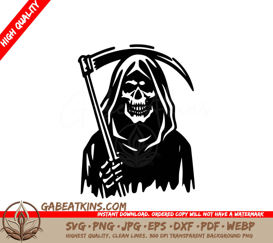 A Grim Reaper With A Scythe In His Hand