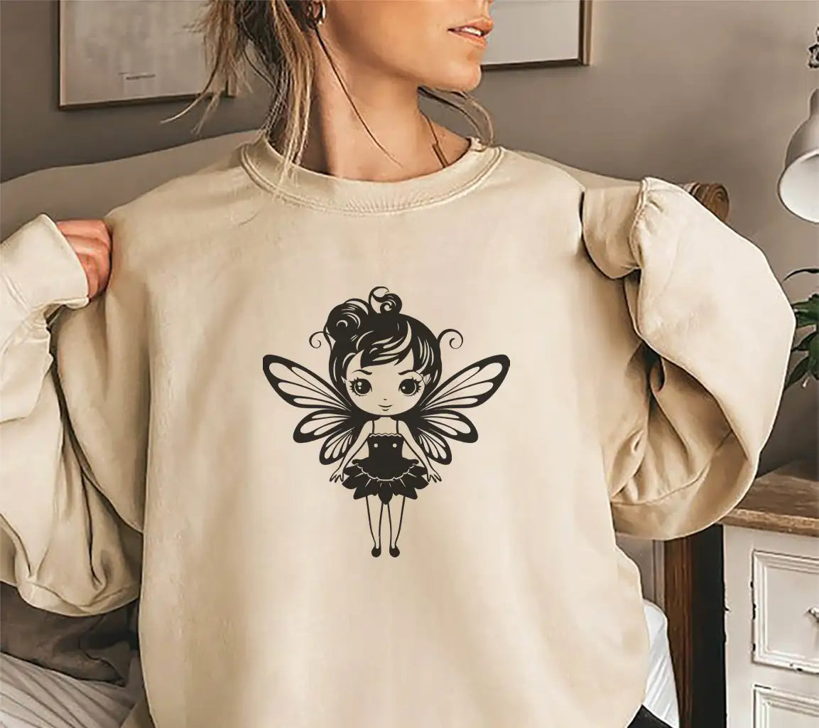  Playful Fairy with Butterfly Wings SVG - Mystic Meadow Mysteries SVG