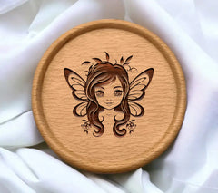  Fairy with Butterfly Wings SVG - Mystical Forest Fay Icon SVG