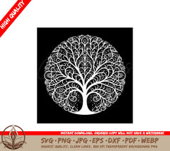 Mystical Circle Tree SVG Digital Product