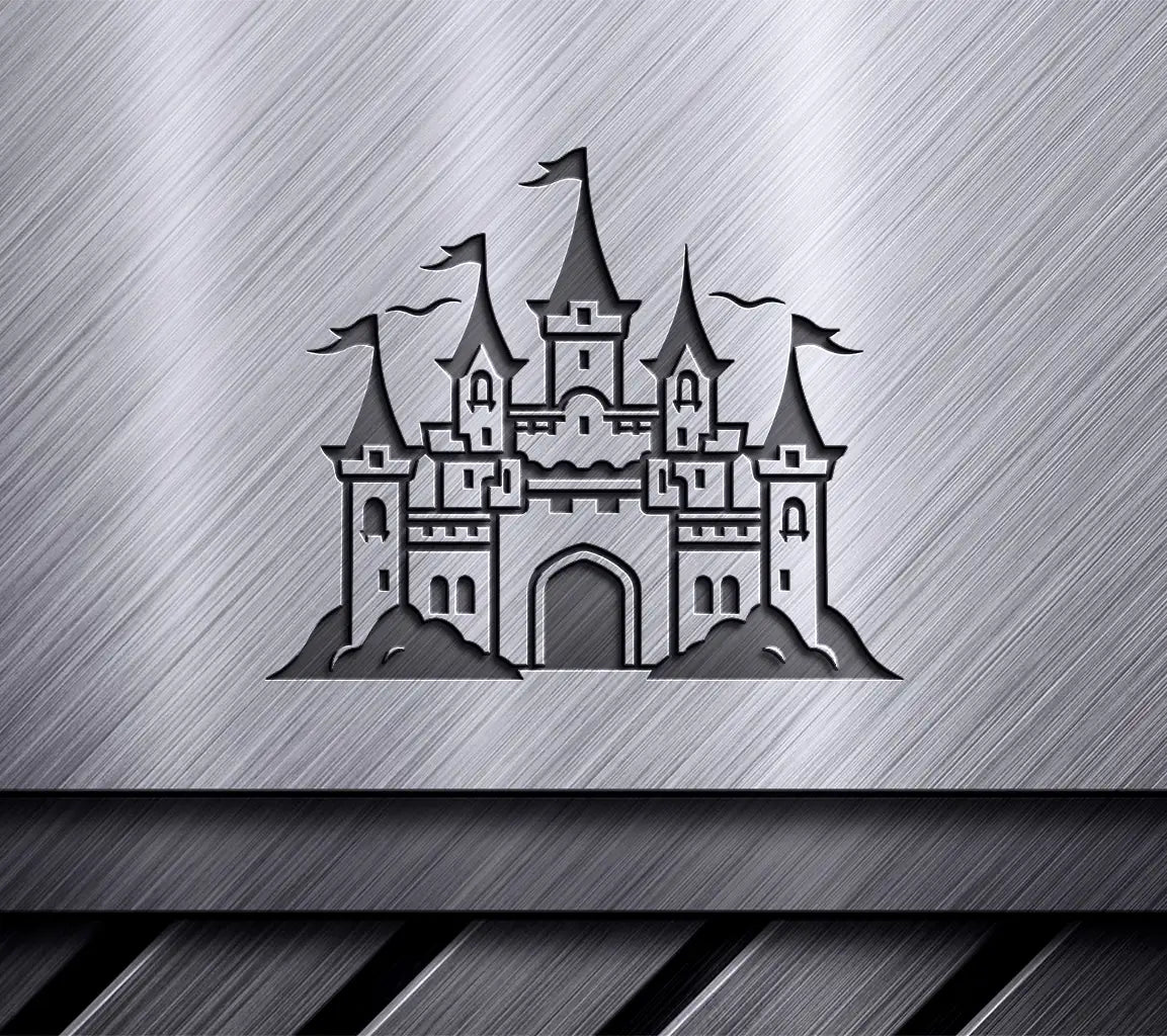  Castle with Flags SVG - Mini Truck Design Vector Icon SVG