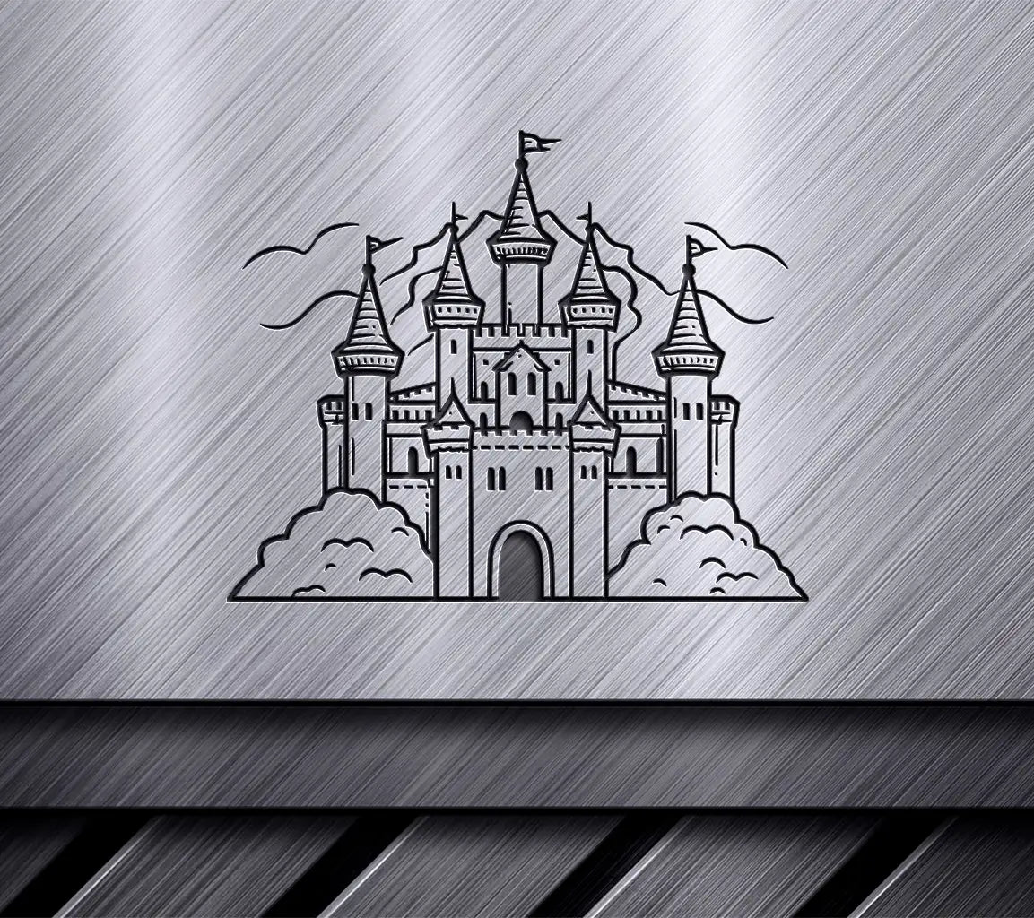  Castle in Clouds SVG - Mini Truck Design Emblem SVG