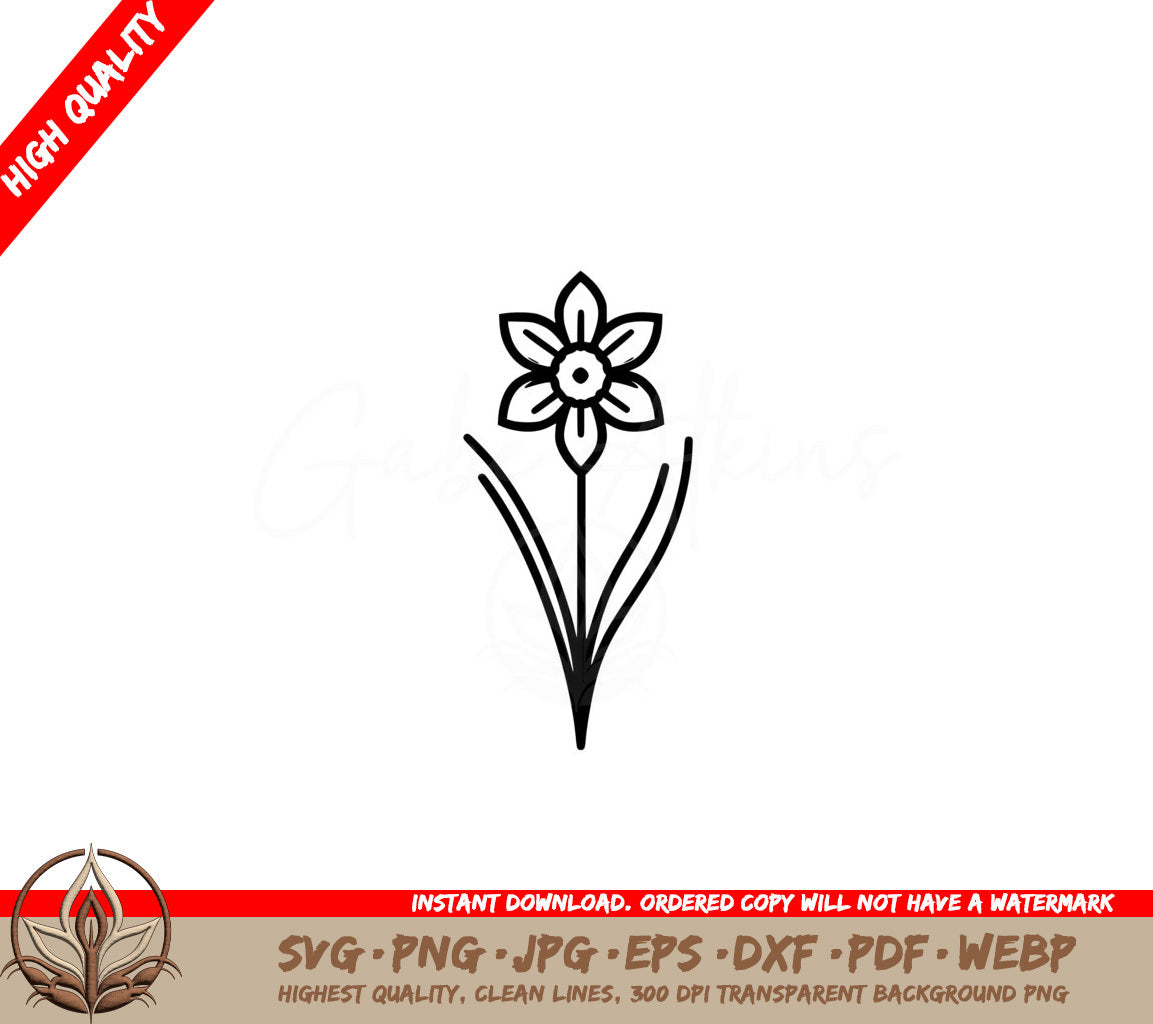 Narcissus Essence SVG - Digital Product in Multiple Formats