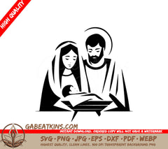  The Holy Family SVG - Nativity Family SVG